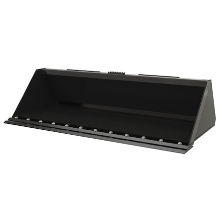 Vestil Black Steel Heavy Duty Skid Bucket Low Profile 72" Wide Attachment EA-SKSB-72-LPX